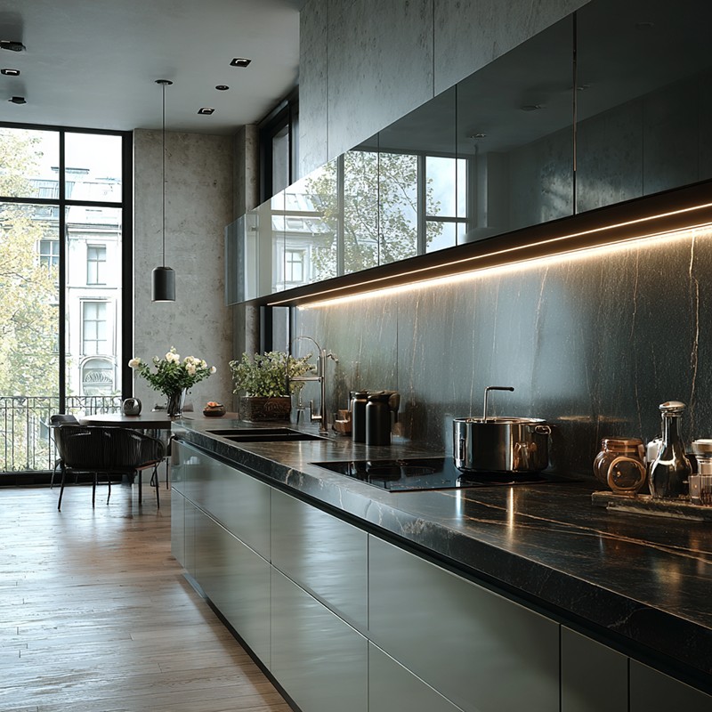 Skin-Feel Matte Lacquer Kitchen Cabinets