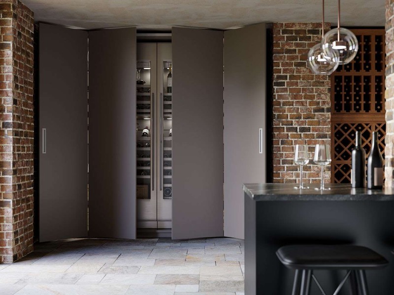 Luxury Wood Veneer Integrated Hidden Door